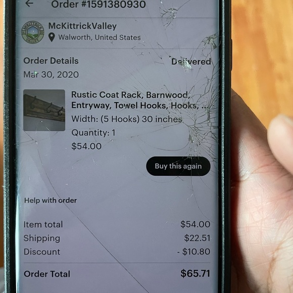 Rustic Coat Rack - Picture 3 of 3